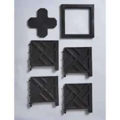 The Lakeside Collection Lattice Design Chippendale Style Planter Box - Black -Home Properties GUEST 953336f3 9508 411e 98fd 66bb211676f6