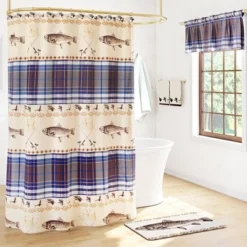 The Lakeside Collection Fly Fishing Bath Collection - Valance -Home Properties GUEST 95de0425 5e59 49dc 9c41 abb071c0ee46
