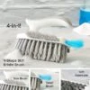 The Lakeside Collection 4-In-1 Cleaning Brush & Corner Scrubber - Perfect For Tile And Grout