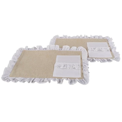 The Lakeside Collection Ruffled Table Runner Or Placemats 4 The Lakeside Collection Ruffled Table Runner Or Placemats - Image 2