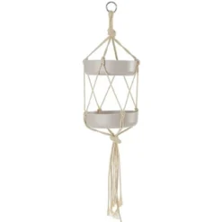 The Lakeside Collection Macrame Bird Feeder And Waterer -Home Properties GUEST 9bc9b77f dbd7 4b88 a55e 642f61fea8c7