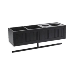 The Lakeside Collection Bathroom Shelf - Wall Shelf With Towel Bar -Home Properties GUEST 9dee5848 9127 40ba 9986 6e8f18c41e5c