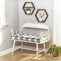 The Lakeside Collection Buffalo Check Bench Cushions -Home Properties GUEST a0533990 6a45 4871 8534 0516183ab525