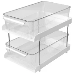 The Lakeside Collection Sliding Plastic Drawer Storage Organizer - 2-Tier -Home Properties GUEST a10d3913 1038 4186 b7f5 2842a98dd99d