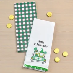 The Lakeside Collection Kitchen Towels St Patrick's Day Set Of 2 -Home Properties GUEST a24eba9f b8b5 4f44 b74b cac65ab5ffbb