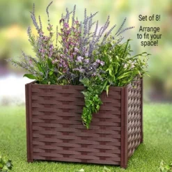 The Lakeside Collection 8-Pc. Adjustable Weaved Design Raised Garden Bed -Home Properties GUEST aff98651 5a0f 46b4 9c6f 60e91de1c335