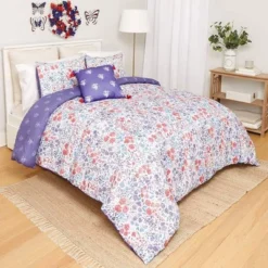 The Lakeside Collection Liberty Floral Comforter Set Or Pillow - King Comforter Set 3 Pieces -Home Properties GUEST b4f891b5 d02b 4f7c 8140 f20fe3fce3d3