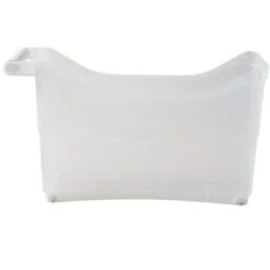 The Lakeside Collection Plastic Storage Bin With White Handle And Rolling Wheels For Kitchen, Pantry, Craft, Office Or Toy Organization -Home Properties GUEST b612570d e460 48e2 a0c9 0fc1fb263328