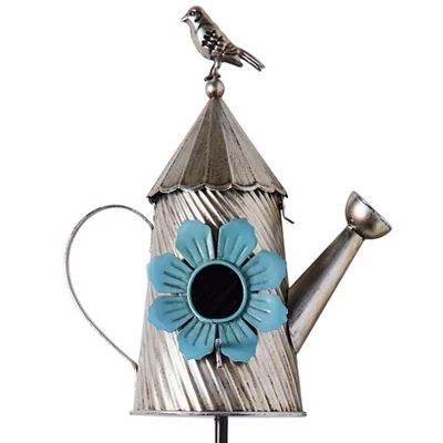 The Lakeside Collection Metal Birdhouse Garden Stakes 3 The Lakeside Collection Metal Birdhouse Garden Stakes