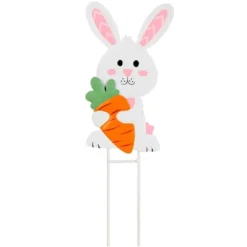 The Lakeside Collection Easter Garden Stakes - Bunny With Carrot