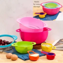 The Lakeside Collection Mixing Bowl And Measuring Cup Set -Home Properties GUEST c199c908 5f15 435f 926a e56bb945e733