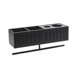 The Lakeside Collection Bathroom Shelf - Wall Shelf With Towel Bar