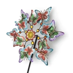 The Lakeside Collection Windspinner Stakes Garden Metallic Butterfly Ladybug And Hummingbird - Butterfly -Home Properties GUEST c4e97d0a 8f03 4b73 a3fa 273511f4097a