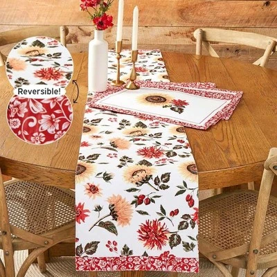 The Lakeside Collection Jacobean Sunflower Set Of 4 Placemats And Runner - Set Of 4 Placemats 5 The Lakeside Collection Jacobean Sunflower Set Of 4 Placemats And Runner - Set Of 4 Placemats - Image 3