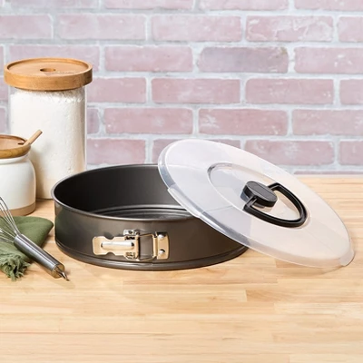 The Lakeside Collection Nonstick Round Spring Form Baking Pan With Storage Lid And Handle 5 The Lakeside Collection Nonstick Round Spring Form Baking Pan With Storage Lid And Handle - Image 3