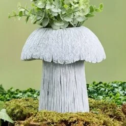 The Lakeside Collection Mushroom Planter Gray Large Medium Or Small Garden -Home Properties GUEST d09ab3ba 61a7 481a a1e1 de2b16991de4