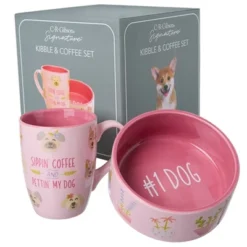 The Lakeside Collection Pet Lover Dog Bowl & Coffee Mug Matching Gift Set -Home Properties GUEST d1b70033 6a52 4bff 8f03 717adcc72ec0