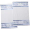 Blue Floral Set Of 2 Hand Towels