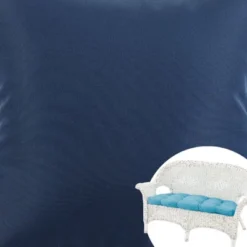 The Lakeside Collection Solid Outdoor Cushion Collection - Navy Wicker Settee