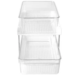 The Lakeside Collection Sliding Plastic Drawer Storage Organizer - 2-Tier -Home Properties GUEST dac568c1 1cf6 45c6 bf6a 70db95b88dfb
