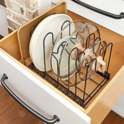The Lakeside Collection Adjustable Pots And Pans Organizer -Home Properties GUEST dd3971ad ca47 4b14 8d35 6c4f57109f38