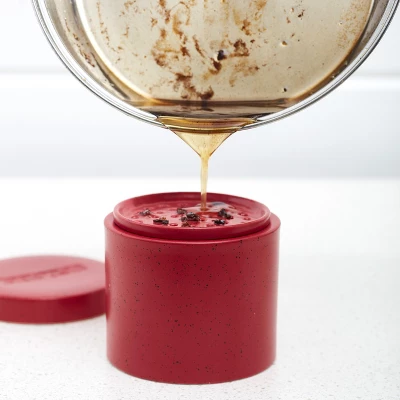 The Lakeside Collection Stoneware Grease Canister With Strainer For Bacon Fat Drippings, Hot Oil 5 The Lakeside Collection Stoneware Grease Canister With Strainer For Bacon Fat Drippings, Hot Oil - Image 3