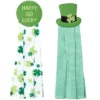 The Lakeside Collection St Patrick's Day Kitchen Tie Towels Happy Go Lucky Set Of 2