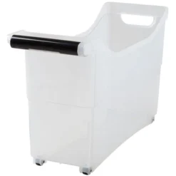 The Lakeside Collection Rolling Storage Bin With Wheels On The Bottom -Home Properties GUEST e40a32e7 7c9d 4992 a1a6 482af0e7fcbd