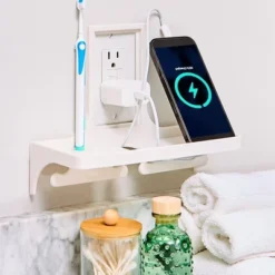 The Lakeside Collection Wall Outlet Cover Storage Shelf - Kitchen Or Bathroom -Home Properties GUEST e42feaf9 9af3 4518 946c 25554c615e96