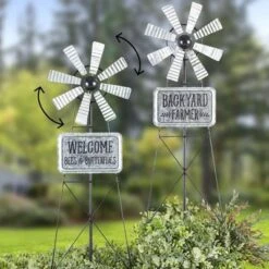 The Lakeside Collection Farm Wind Spinner Stake -Home Properties GUEST e7628683 9e93 43c1 8eea e5fdeab5f02e
