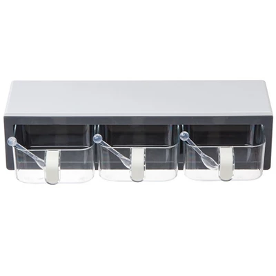 The Lakeside Collection 3-Compartment Spice Organizer - Wall Storage Rack 4 The Lakeside Collection 3-Compartment Spice Organizer - Wall Storage Rack - Image 2