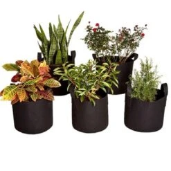 The Lakeside Collection 7 Gallon Grow Bags Set Of 5 With Built In Handles -Home Properties GUEST e8dd9298 9e1c 43cd 87ed e94787458b59