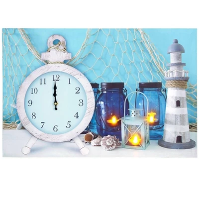 The Lakeside Collection Themed Lighted Wall Clocks - Lighthouse 4 The Lakeside Collection Themed Lighted Wall Clocks - Lighthouse - Image 2