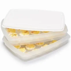 The Lakeside Collection Food Storage Container For Deviled Eggs - 2-Tiers -Home Properties GUEST ebf184c8 9a50 48cc bdbf b0a23398268a