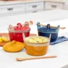The Lakeside Collection Casserole With Wooden Spoon - Mustard