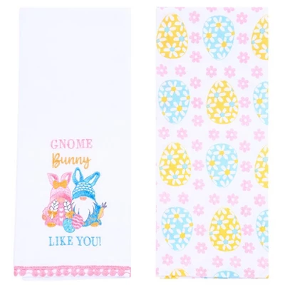 The Lakeside Collection Embroidered Kitchen Towels Gnome & Bunnies Set Of 2 8 The Lakeside Collection Embroidered Kitchen Towels Gnome & Bunnies Set Of 2 - Image 6