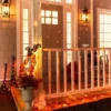 The Lakeside Collection 10-Ft. LED Icicle Curtain Lights - Orange
