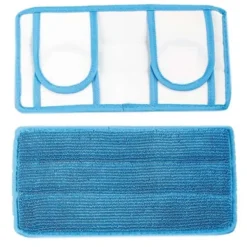 Set Of 2 Universal Fit Reusable Mop Pads With Magic Fabric Straps -Home Properties GUEST f4ed81e3 5473 4360 8a81 7d7d7bb1286f