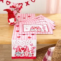 The Lakeside Collection Valentine Gnome - Table Runner -Home Properties GUEST f5078c96 a9f9 47a3 b31d e006b03e8b7f