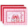 The Lakeside Collection Valentine Gnome - Set Of 4 Placemats
