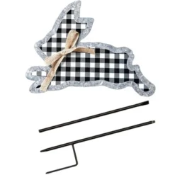 The Lakeside Collection Galvanized Gingham Bunny Stakes 15 The Lakeside Collection Galvanized Gingham Bunny Stakes -Home Properties GUEST f67b2051 ec73 4542 abf8 36234196e888