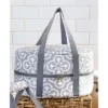 The Lakeside Collection Carrier For Casserole Or Slow Cooker - Gray Damask Slow Cooker -Home Properties GUEST f6d0565a ddc4 40a9 a624 66e103f06326