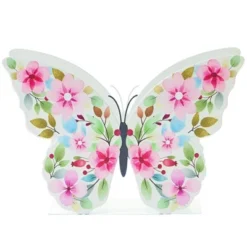 The Lakeside Collection Floral Easter Bunny Tabletop Serving For Entertaining Home Decor - Floral Butterfly Napkin Holder