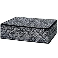 The Lakeside Collection Damask Bedroom Or Closet Storage Bin Organizer - Underbed Storage Bin