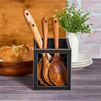 The Lakeside Collection Rustic Farmhouse Housewares Collection - Utensil Holder 7 The Lakeside Collection Rustic Farmhouse Housewares Collection - Utensil Holder - Image 5