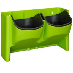 The Lakeside Collection Double Wall Planter For Vertical Gardens, Living Walls - Indoor/Outdoor -Home Properties GUEST f9e729c1 4230 46f9 b6fa c27372198de2