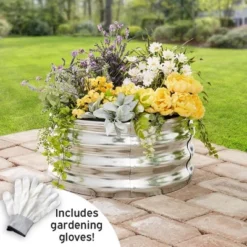 The Lakeside Collection Round Galvanized Raised Garden Bed Kit -Home Properties GUEST fbcdd7f6 42b1 429d a808 8c0bfa14f278