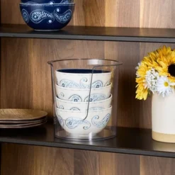 The Lakeside Collection Clear Kitchen Organizers - Clear 8" Bowl Holder -Home Properties GUEST fe5908c0 9052 4b96 988c 0a9a0640361a