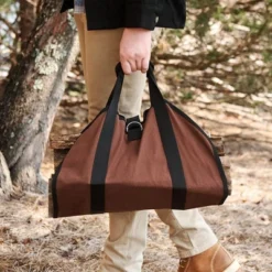 The Lakeside Collection Firewood Carrier And Storage Bag With Carry Straps -Home Properties GUEST ff71d3c1 1378 4ba9 899f bd1a2da08b9a